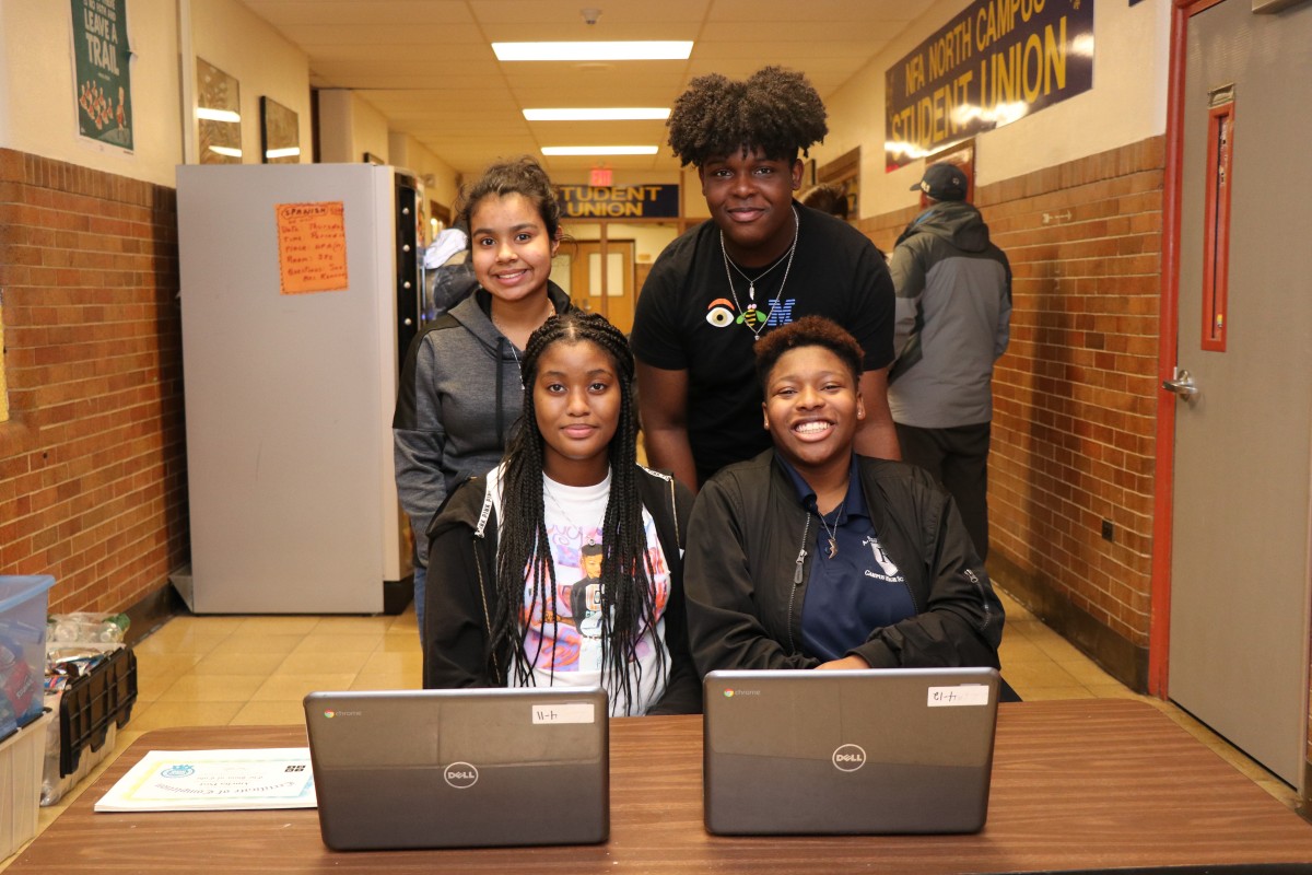 NFA PTECH Scholars Teach Younger Students to Code Newburgh Free